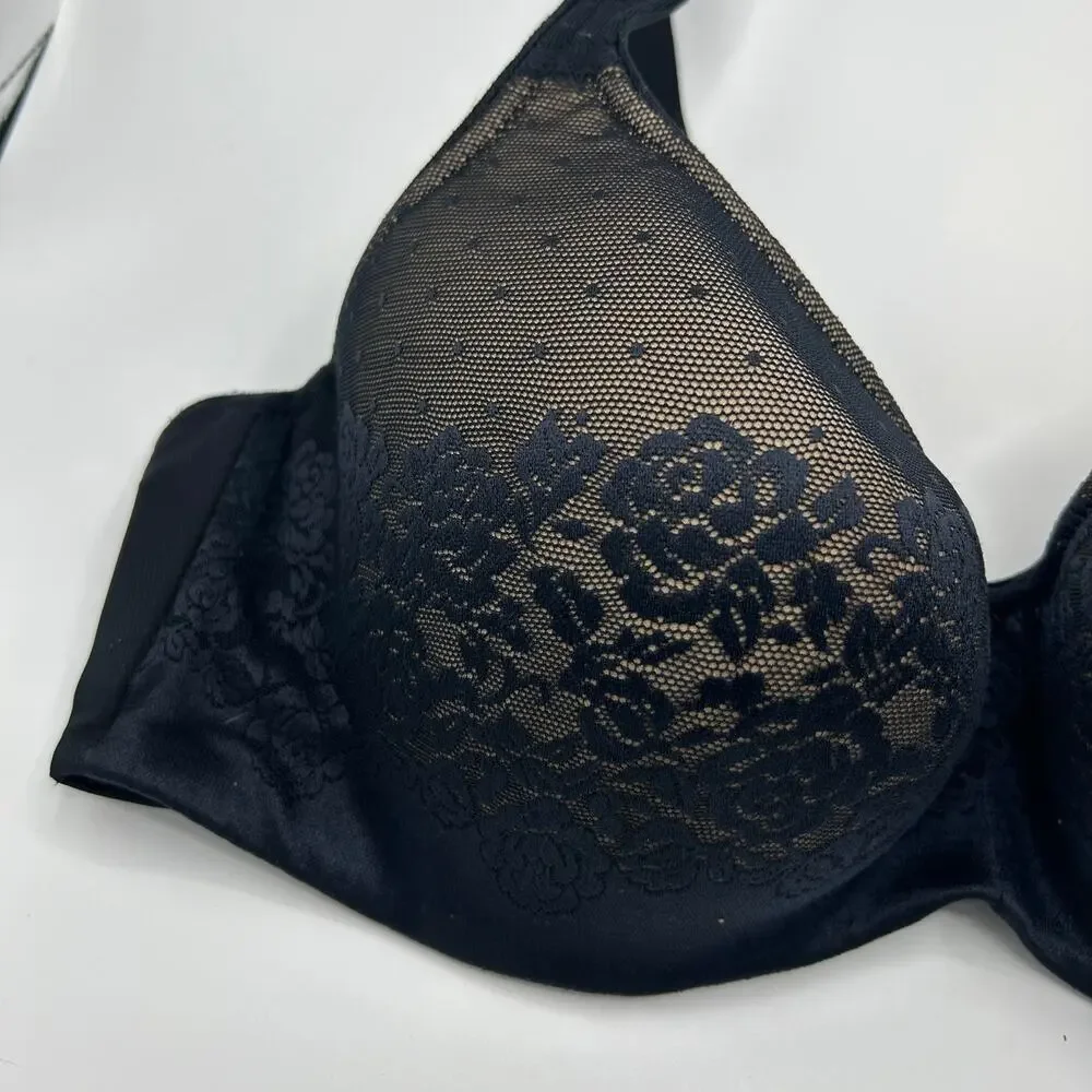 Soma Stunning Support Balconette Bra 38D‎ Black Lace Underwire - Picture 11 of 16